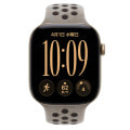 Apple Watch Series12 46mm GPS+Cellularモデル MJJK4X/A+MKTU4FE/A A3587【ライトゴールドアルミニウムケース/ペイブメントグレーNikeスポーツバンド(M/L)】