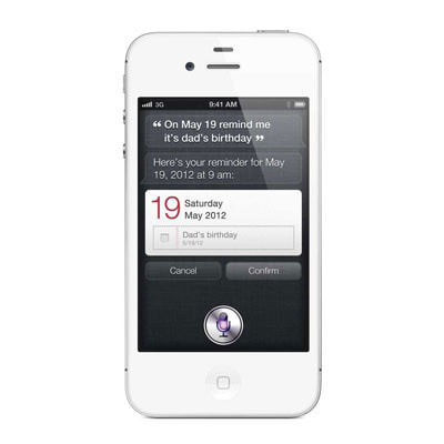 au iPhone4S 16GB ホワイト 【背面パネル非純正】|中古スマートフォン